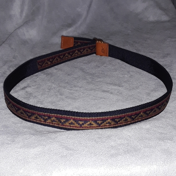 EK D Buckle canvas belt embroidered ribbon - Picture 3 of 5